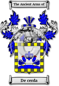 De cerda Family Crest Download (jpg) Legacy Series - 150 DPI